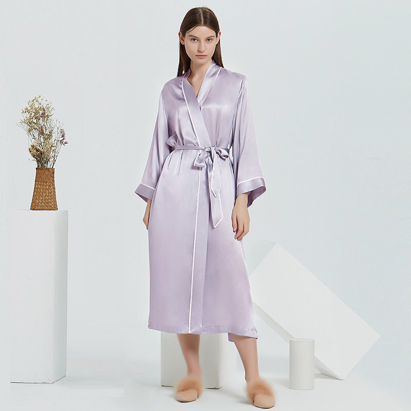 Breathable silk robe women for comfortable home wear