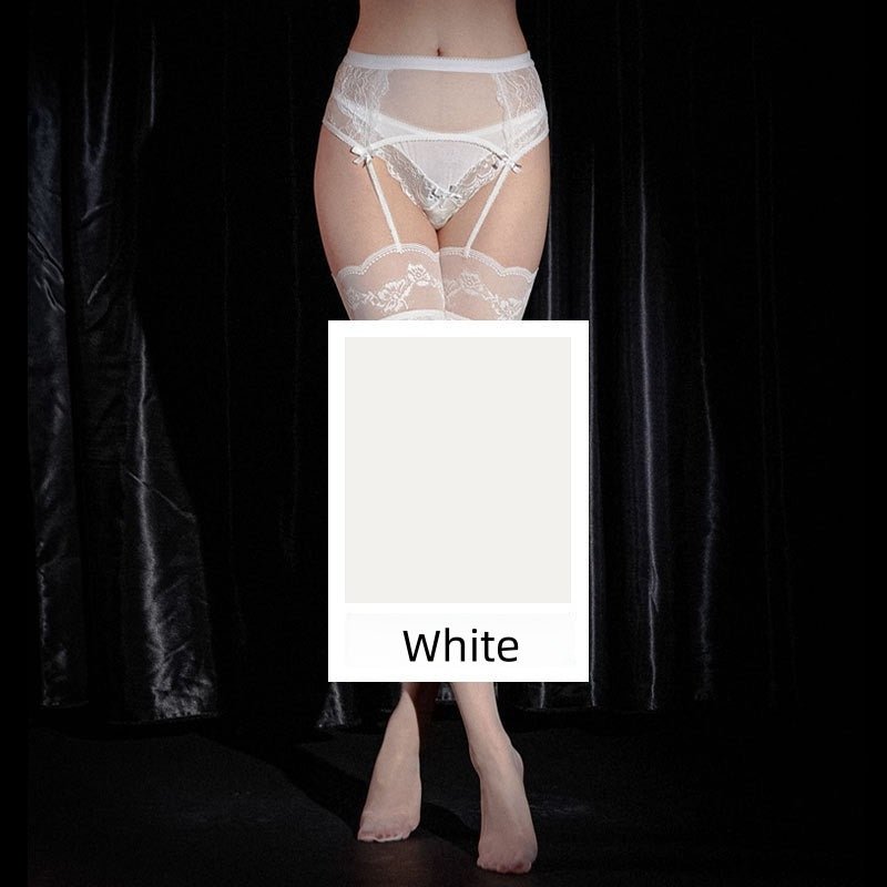 elegant sheer garter style pantyhose for evening look