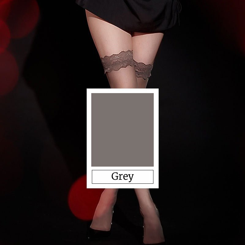 Lightweight thigh high stockings with soft and flexible fit