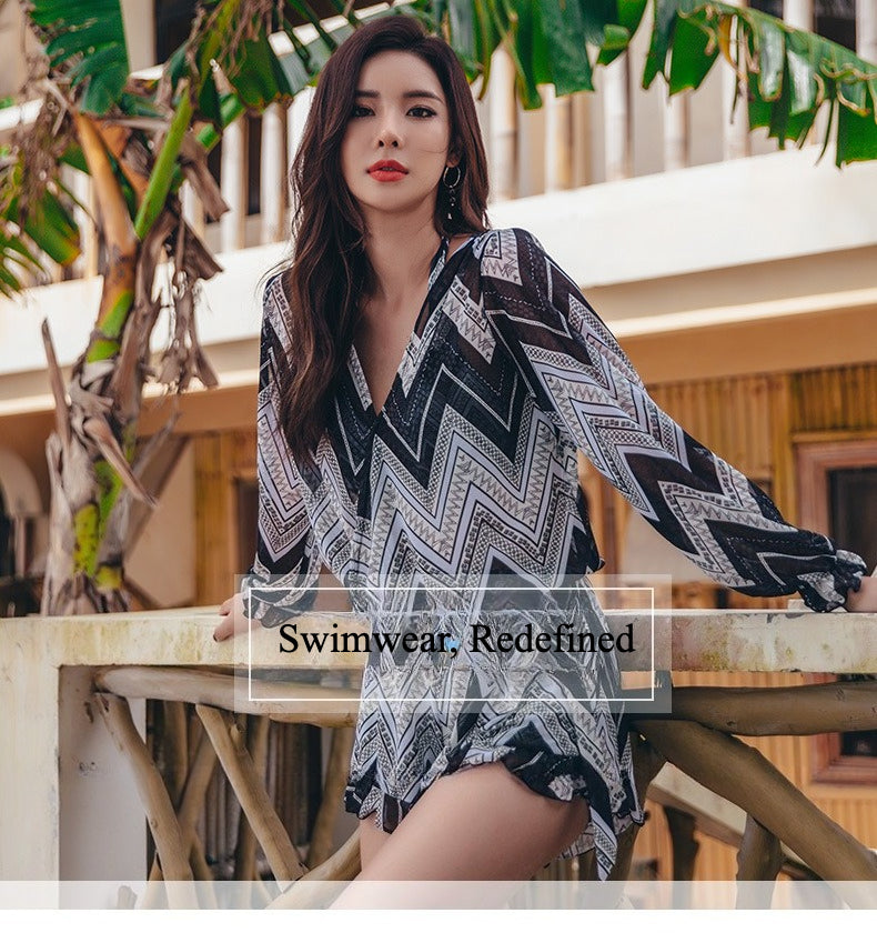 Modest 3 piece swimsuit women with stylish coverage