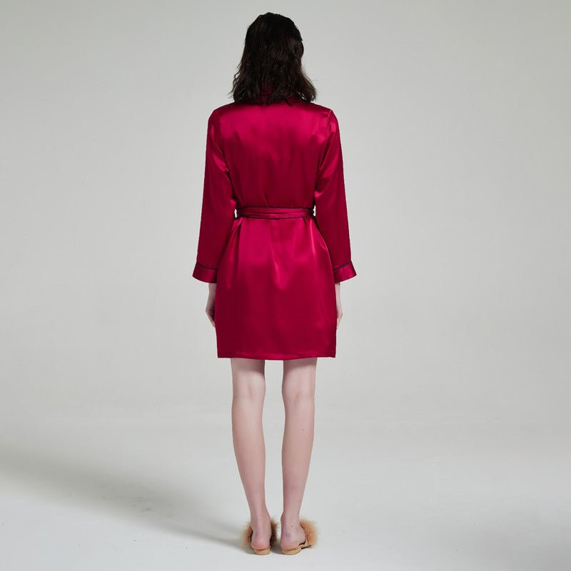 mulberry silk sleepwear 2 piece set with matching robe