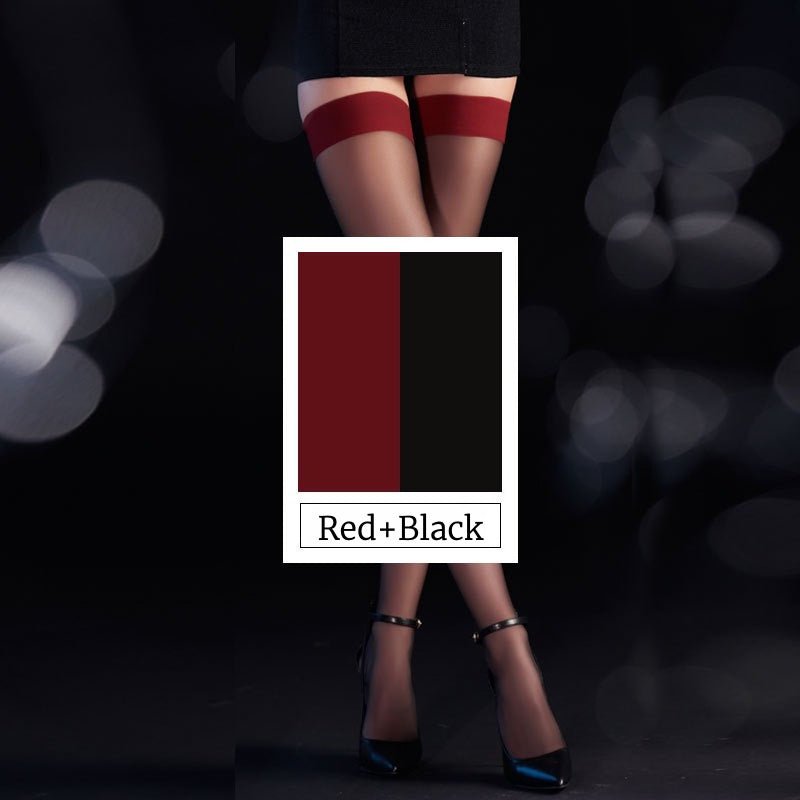 Over knee sheer stockings women styled with elegant heels