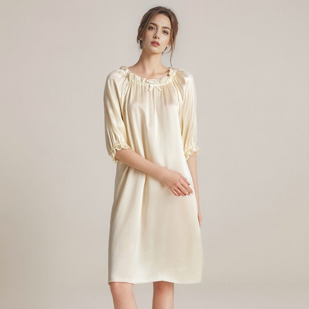 16 momme silk nightdress for women with soft breathable fabric