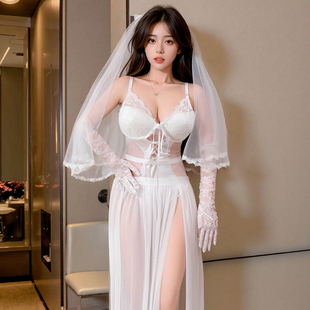 JSY成人角色扮演情趣内衣新娘婚纱装透视性感制服电商代发228189