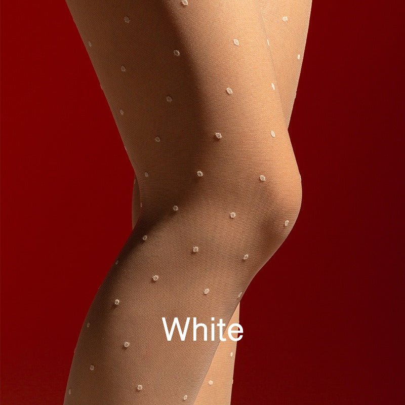 Elegant polka dot tights suitable for daily outfits and occasions