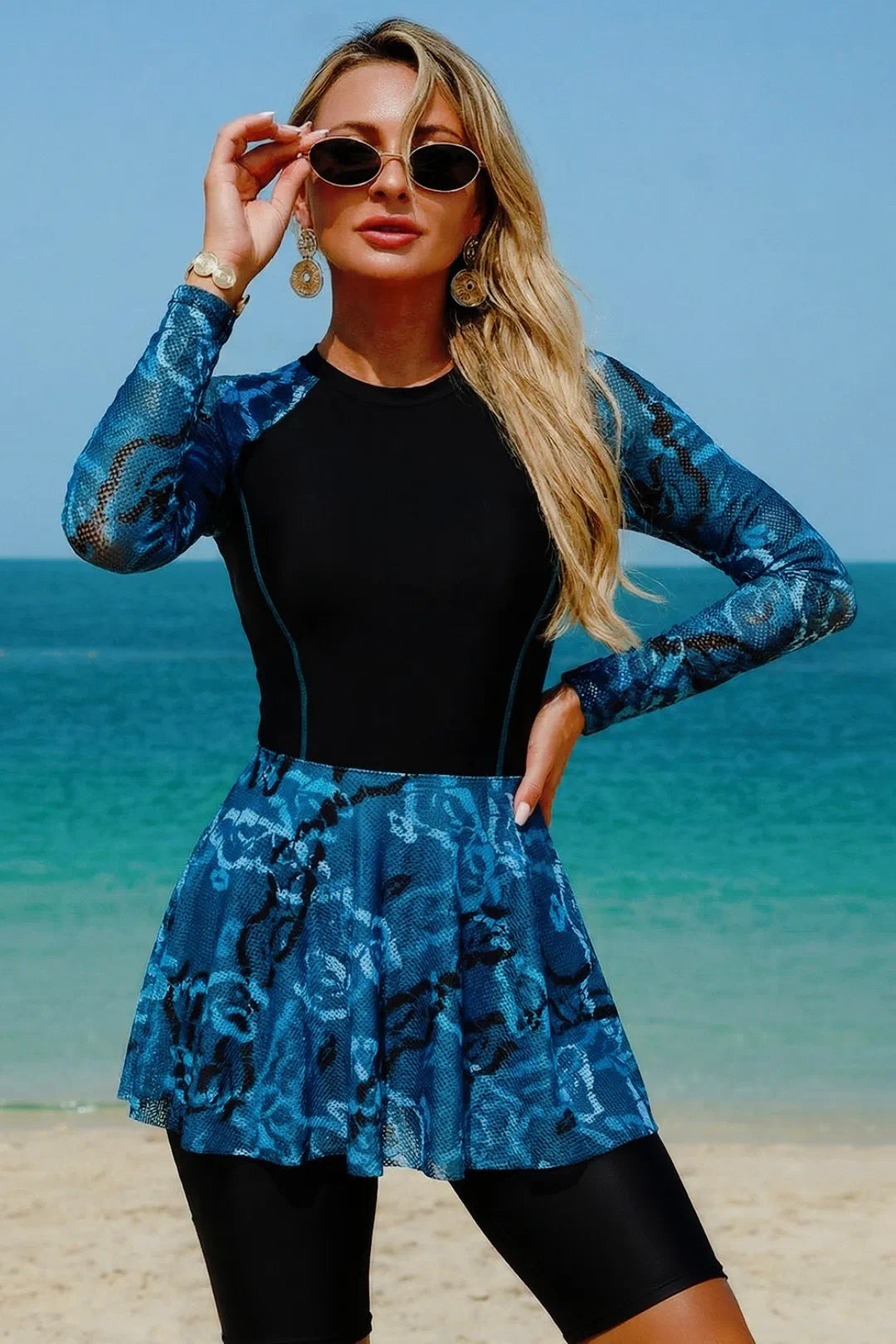 Printed Swim Dress Set