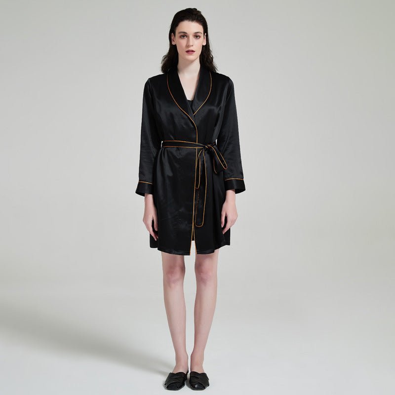 silk nightgown and robe set for women in smooth mulberry silk