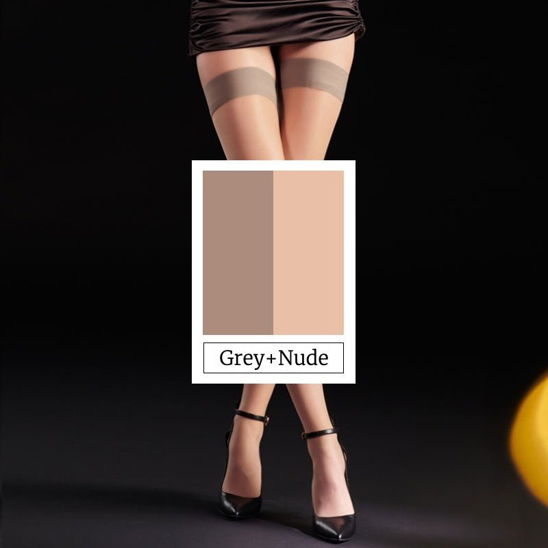 Thigh high stockings women detail showing sheer smooth fabric